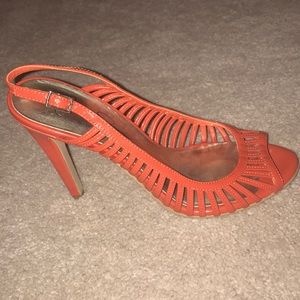 Jessica Simpson Orange Heels